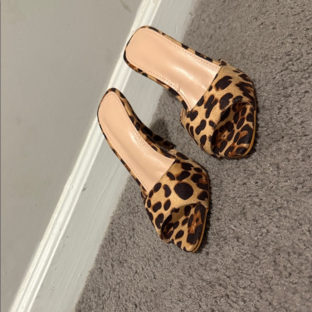 Leopard Print Women's Mules